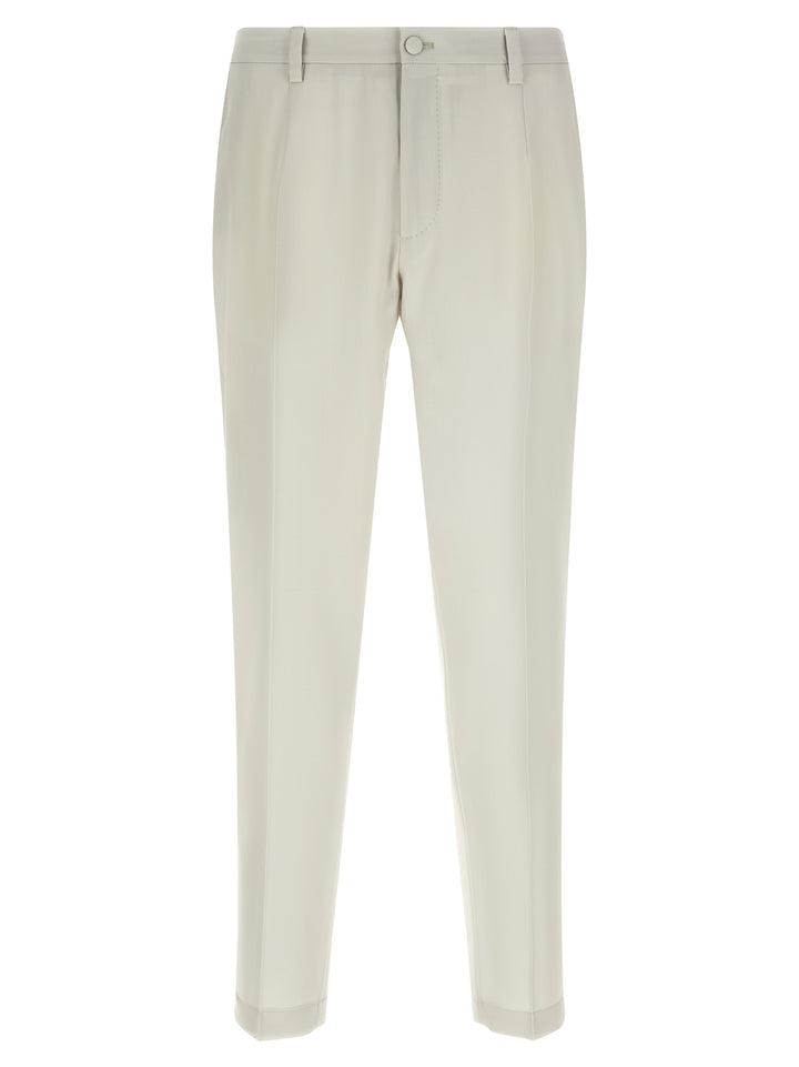 Dolce & Gabbana Poplin Wool Pants - Beige | c782b492426f1973b016cabb63d18764c509e247