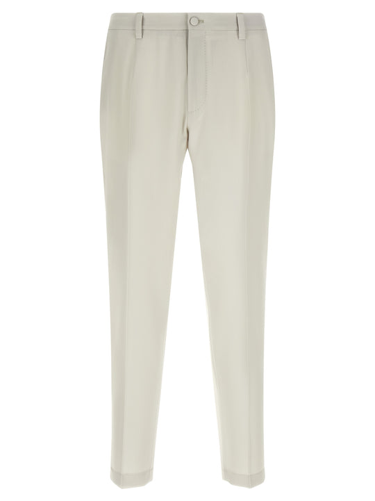 Poplin Wool Pants Beige