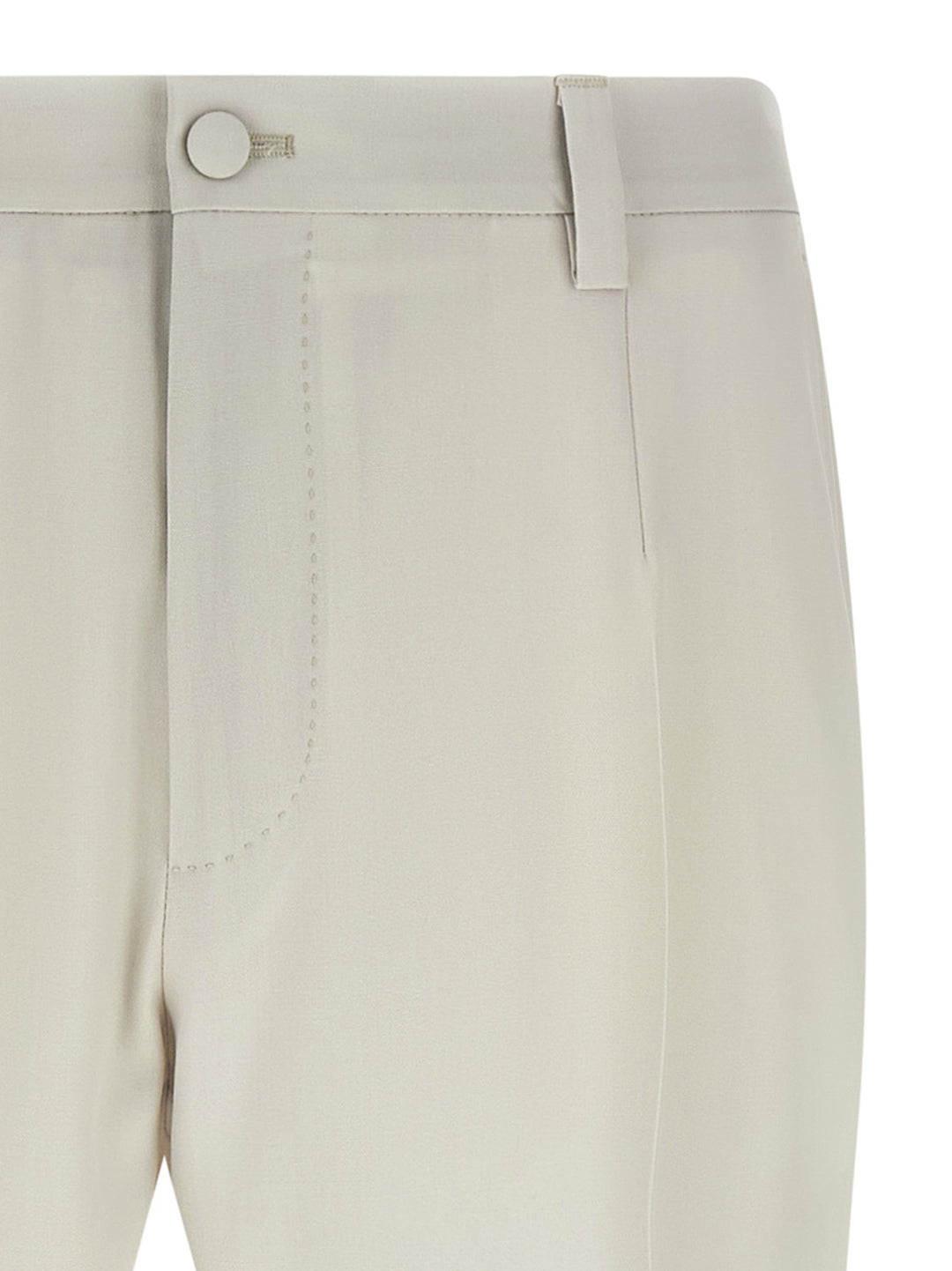 Dolce & Gabbana Poplin Wool Pants - Beige | d70b135d7d57e90fea1c2f00aadf3a1d1e69f288
