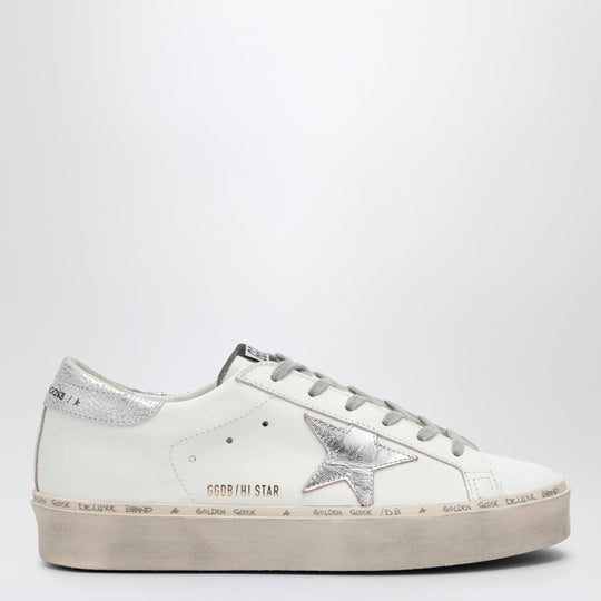 White/Silver Hi-Star Sneakers