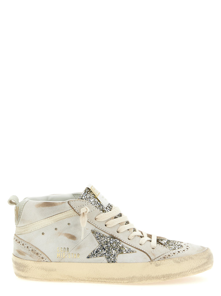 Golden Goose Mid Star Sneakers - Beige | 58115b78b6aa8c05983aa6d529d037ba37353f26