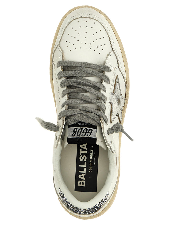 Golden Goose Ball Star 2 Sneakers - Silver | 73580478250fde6352eff7a4311c47793f977993