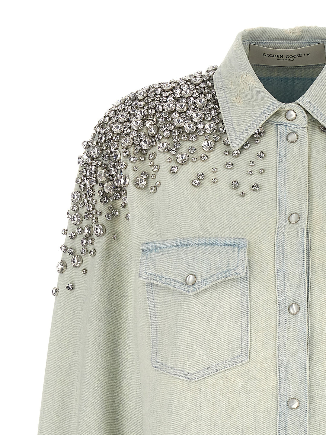 Golden Goose Becca Shirt and Blouse - Light Blue | 2604b1523fbc6ba813636d06d6ecbe3ceedcdc00