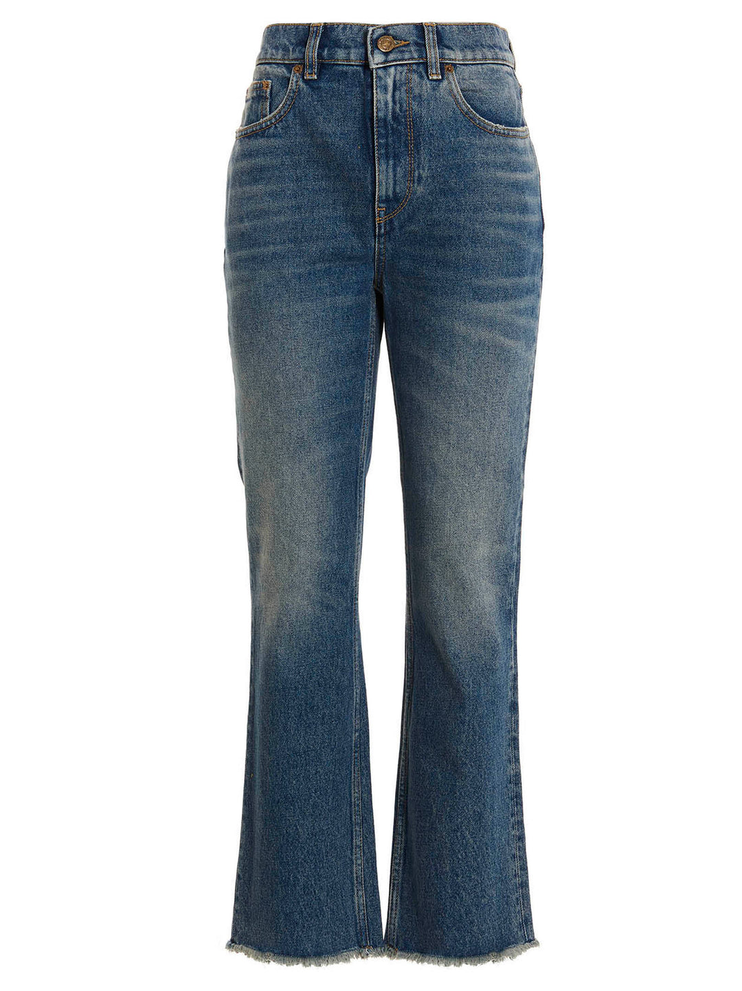 Golden Goose Used-Effect Hem Detail Jeans - Blue | b56cc999bf76973610f6591450863a107e131cf2