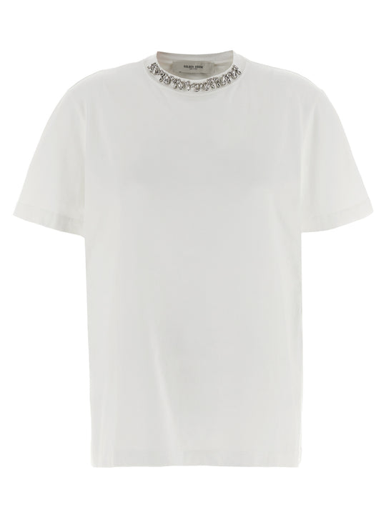 Crystal Crew Neck T-Shirt White
