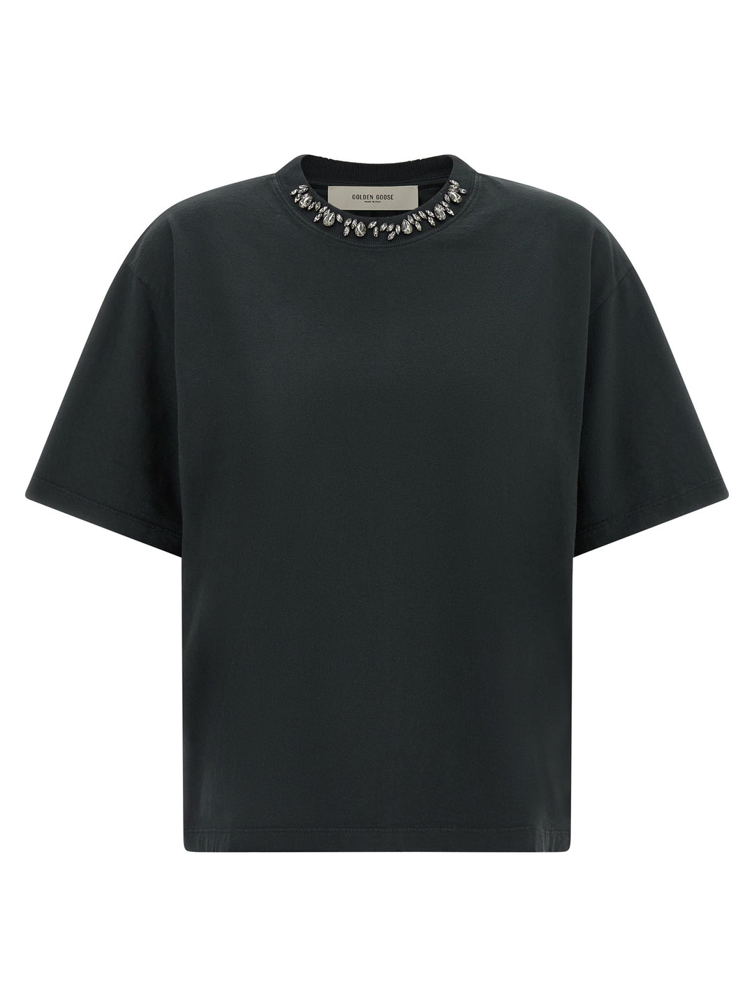Golden Goose Crystal Crew Neck T-shirt - Black | 0005daeb7c8f3ed82effbe59dda7414f12089cd9