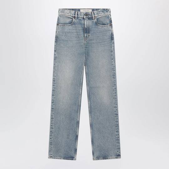 Light Blue Washed-Effect Jeans
