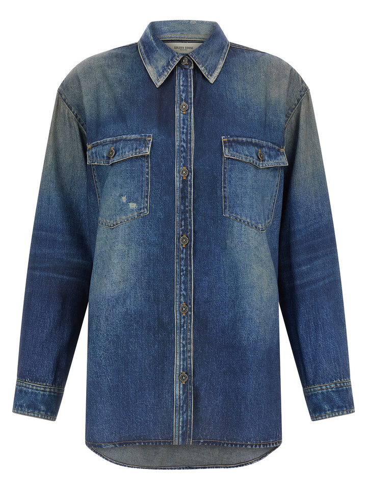 Golden Goose Patty Shirt and Blouse - Blue | f40117b84ed0b503b9e956ba1a4f21d8d6dfb672