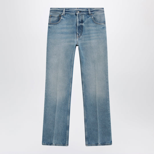 Light Blue Washed Denim Trousers
