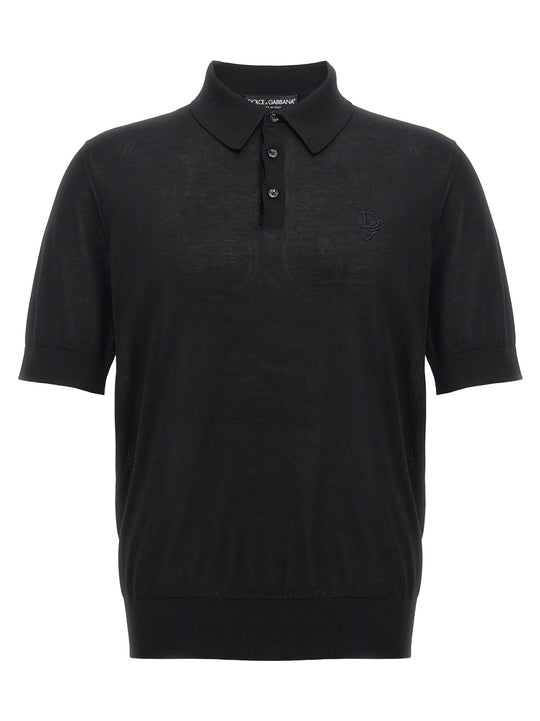 Knitted Shirt Polo Black