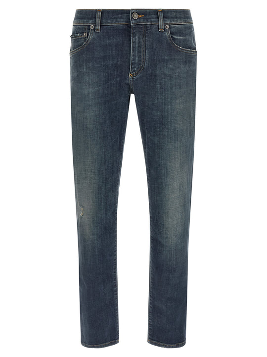 Used Effect Jeans Blue