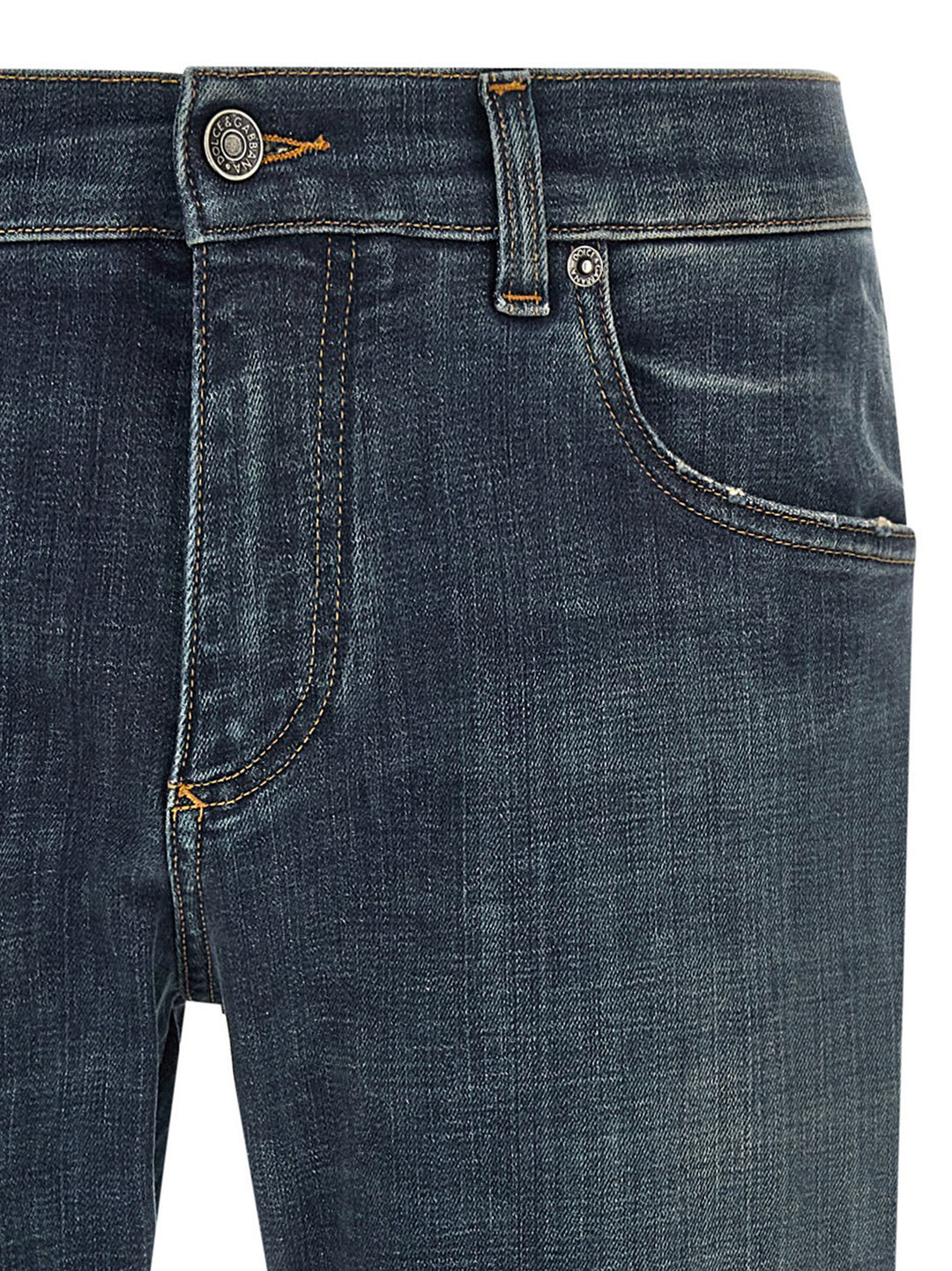 Dolce & Gabbana Used Effect Jeans - Blue | 52717c2e5e925eaaf60ceda0da4e19f35a2de1a4