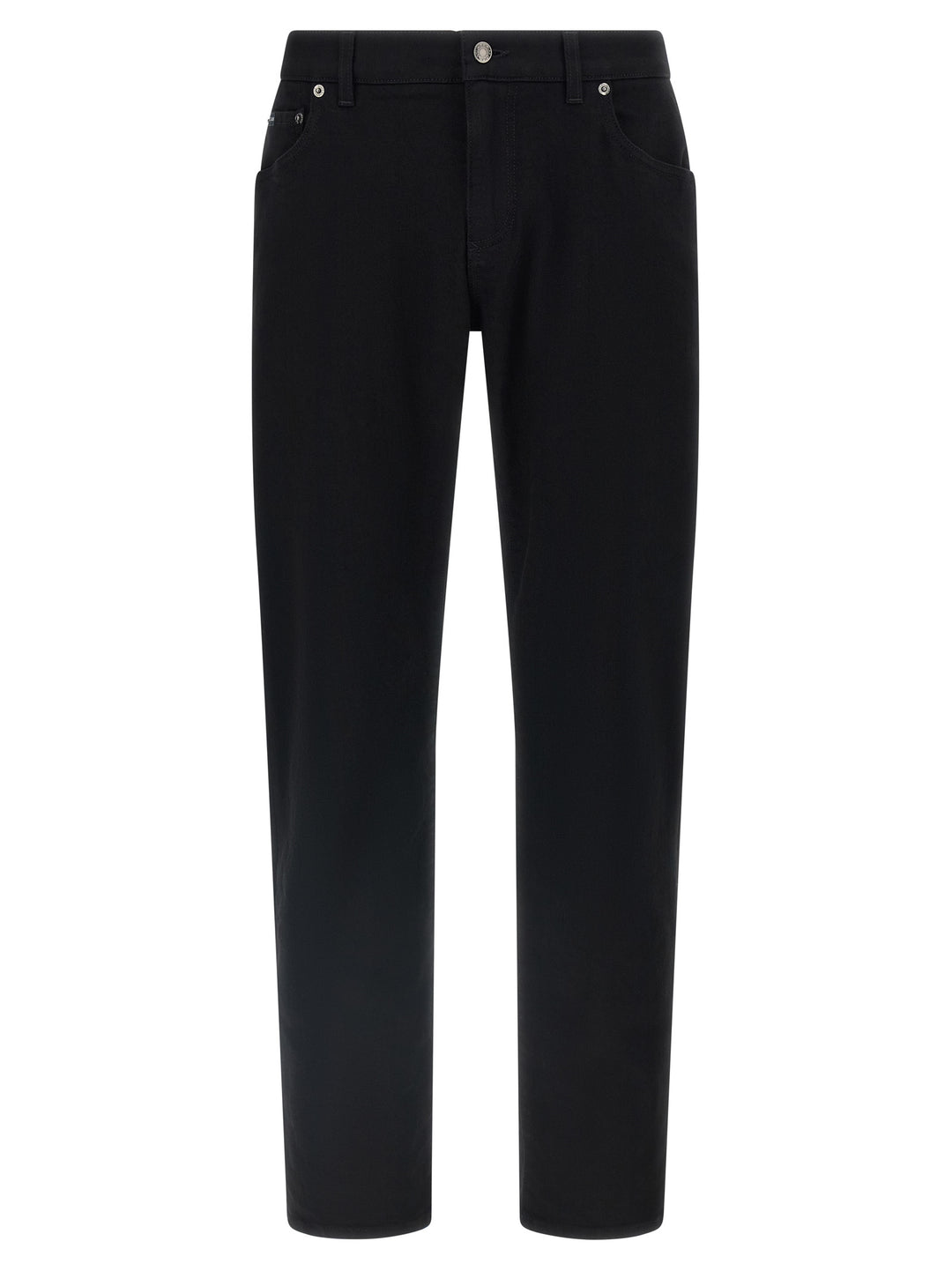 Dolce & Gabbana Logo Plaque Jeans - Black | db11f6b4588e96a938f6cbc5282a6c3d6af37fba