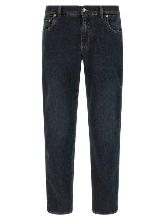 Logo Plaque Jeans Blue