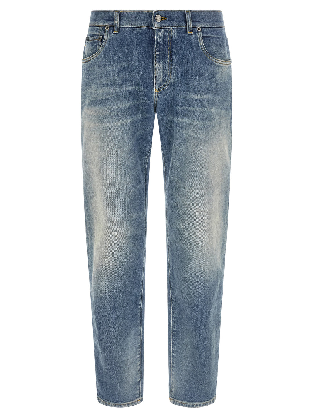 Dolce & Gabbana Logo Plaque Jeans - Blue | 4266d0d2e243f76e00db57378a54631c40fa5350