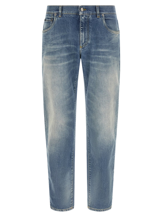 Logo Plaque Jeans Blue