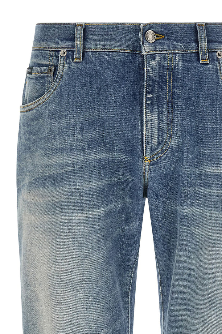 Dolce & Gabbana Logo Plaque Jeans - Blue | ff4894561b5c3ee825ec0a314fe1487214fa492c
