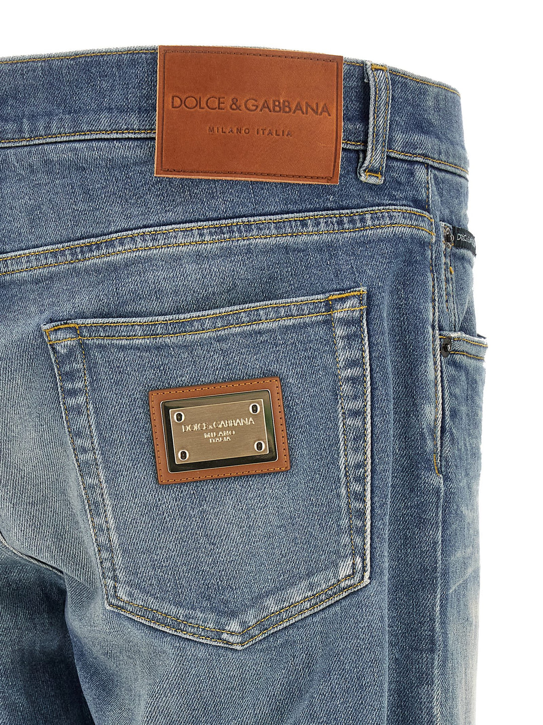 Dolce & Gabbana Logo Plaque Jeans - Blue | 7c7958d41396c8f9da999a3456ae2b7f2d889923