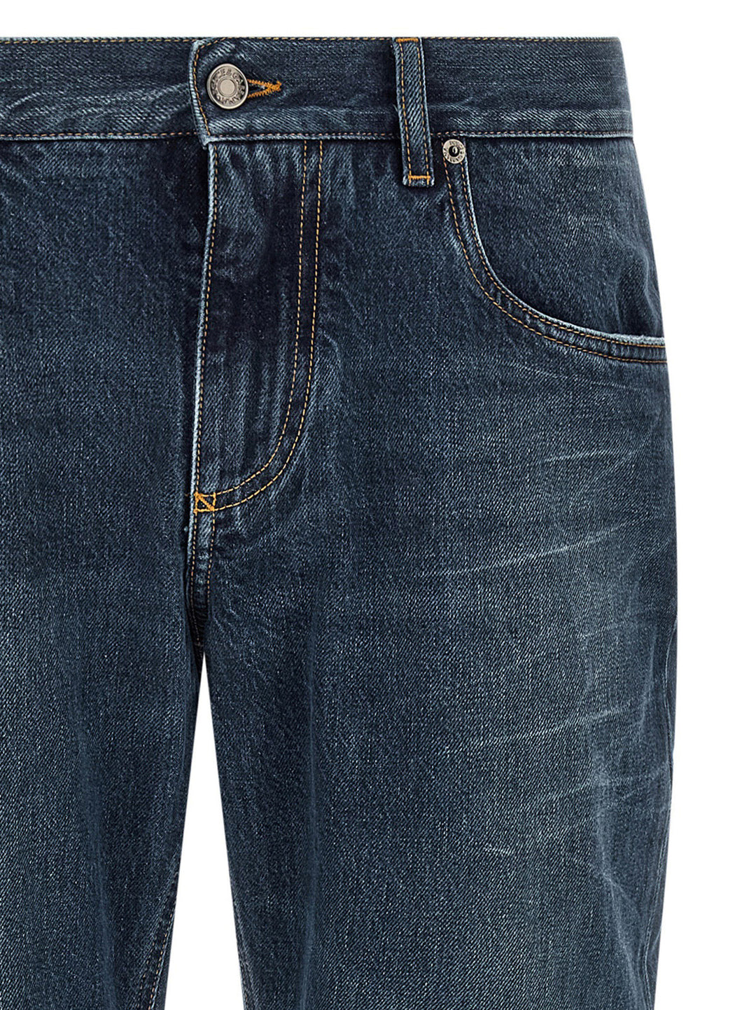 Dolce & Gabbana Logo Embroidery Jeans - Blue | c70aa377b30d8a6778604d137494d504dede3652