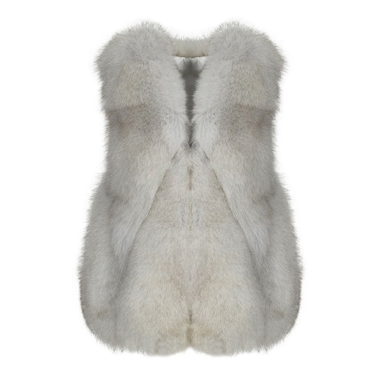 Dalarà Grey Fox Fur Vest