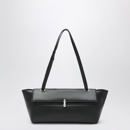 Symmetry Trapeze Bag In Black Leather