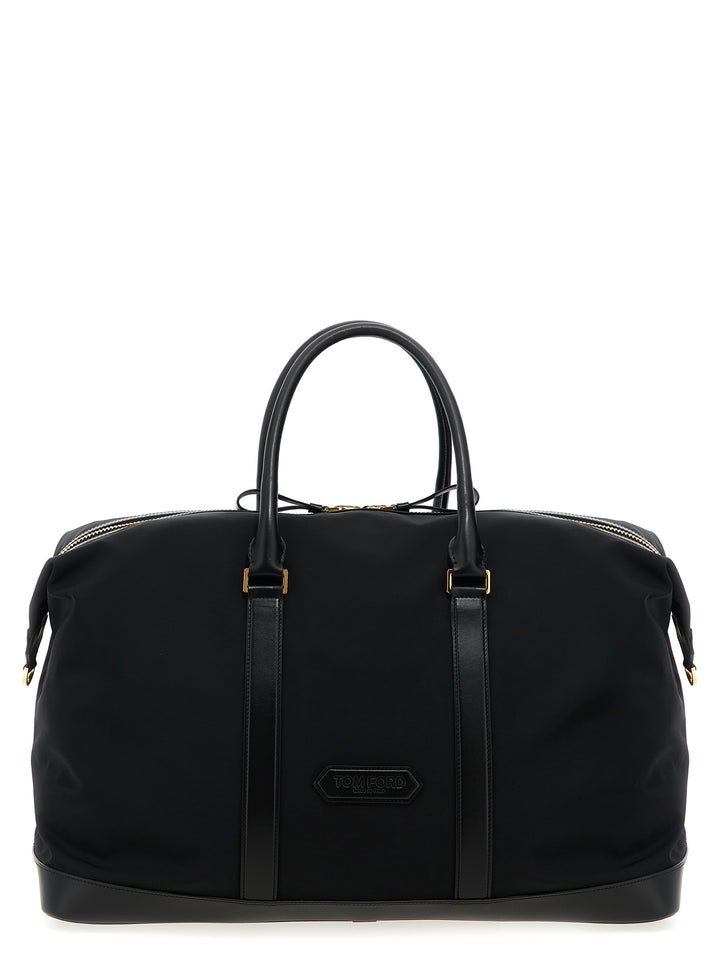 Tom Ford Leather Details Travel Bag Home & Lifestyle - Black | a1055b69546d984237233b10d5ead6b03f61fff4