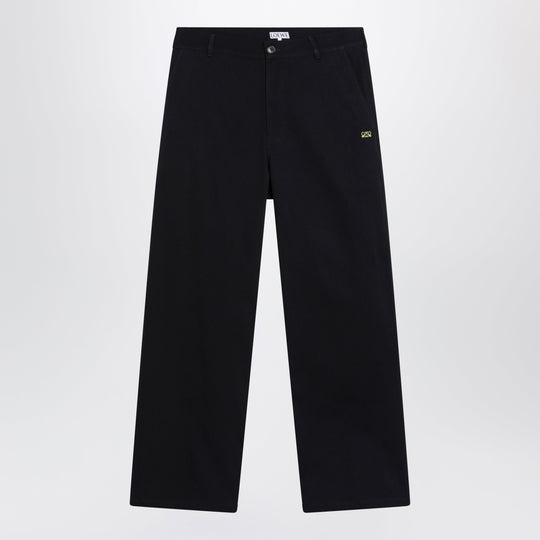 Regular-Fit Cotton Twill Pants In Dark Navy