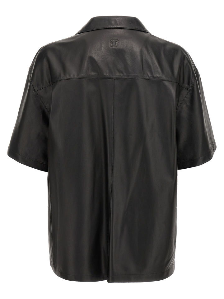 Loewe Nappa Leather Shirt Shirt and Blouse - Black | df2b280e818eef5c607f6a83971590704208a2cc