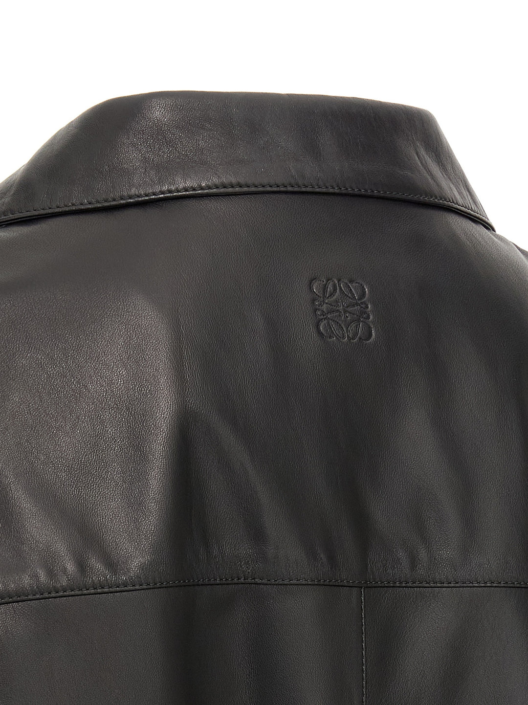 Loewe Nappa Leather Shirt Shirt and Blouse - Black | 083a443a4070569b457c9e4bd1042537d9ce6dbb