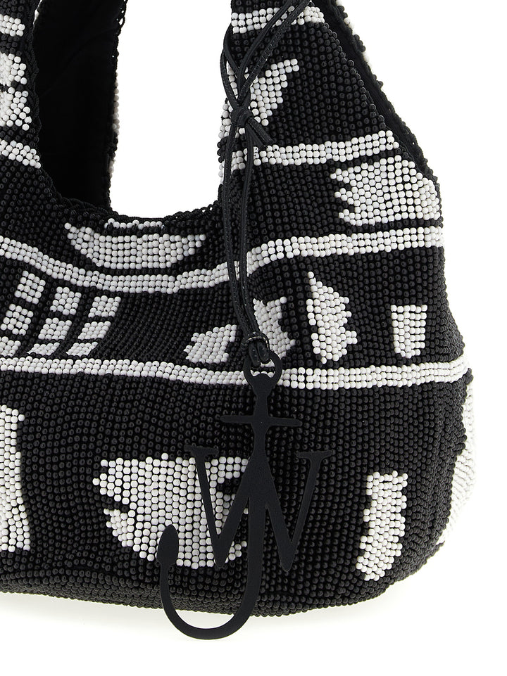 J.W. Anderson Beaded Tote Bag - White/Black | d2c52d081b1711239a190587eaeafd54a7d02385