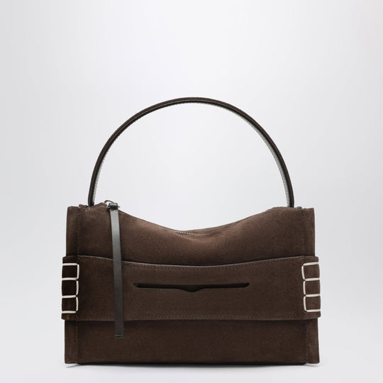 Small Loafer Bag In Brown Suede Leather