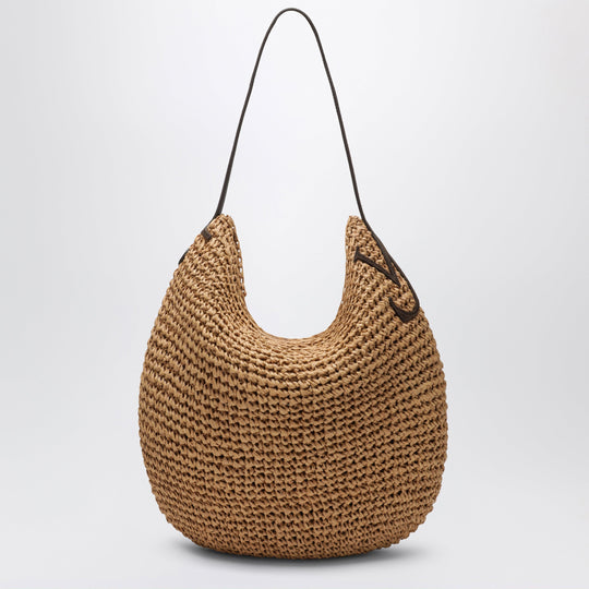 Large Bulb Bag In Natural Raffia