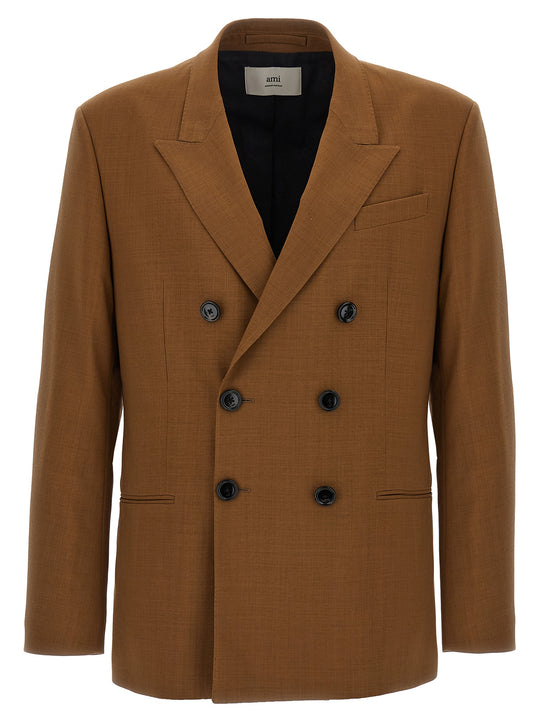 Double-Breasted Blazer Brown