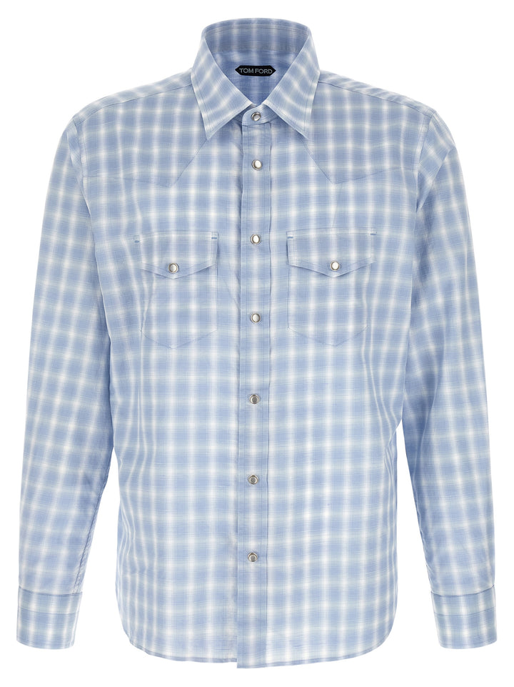 Tom Ford Western Shirt and Blouse - Light Blue | 303835400e1100fe9c239058428d85dfa902b776
