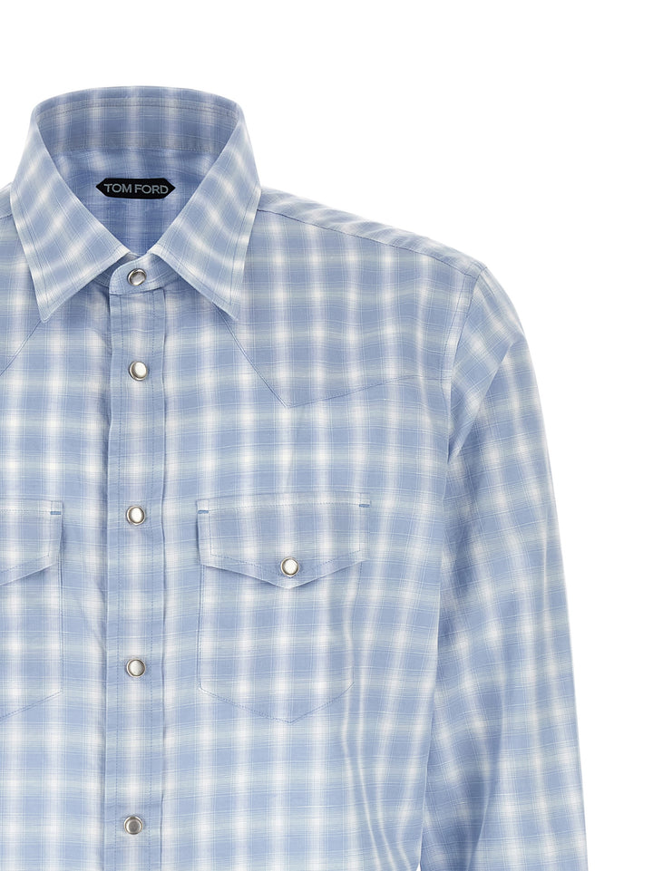 Tom Ford Western Shirt and Blouse - Light Blue | 0e9438c27b20cf49454acfb58464359588565372