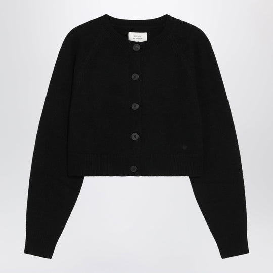 Cropped Black Cashmere Cardigan