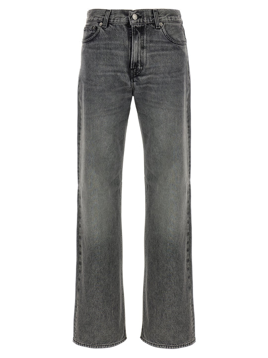 Korea Flanel Grey Jeans Gray