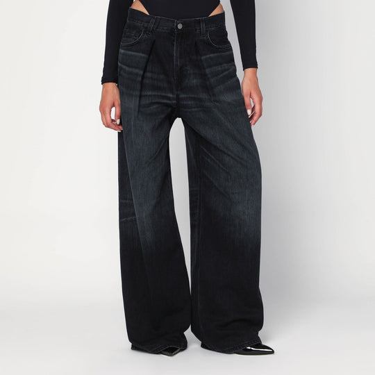 Wide Candy Black Denim Jeans