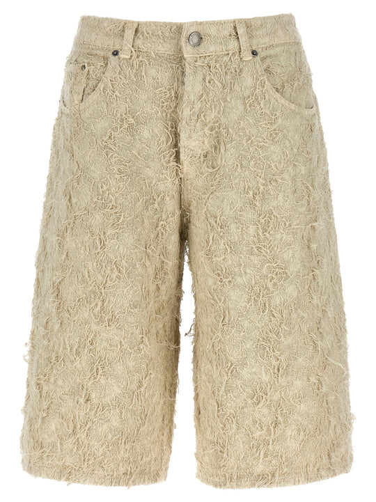 Becky Fur Denim Bermuda And Short Beige