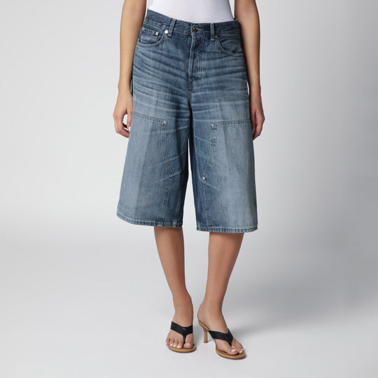 Haikure Wide Bermuda Shorts In Blue Ryder Denim