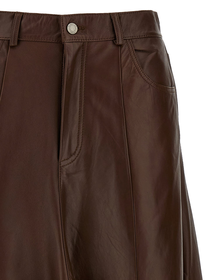 Haikure Mid Serenity Leather Skirts - Brown | 845e2ef38c4e8404303298adcbb360e905d645f6