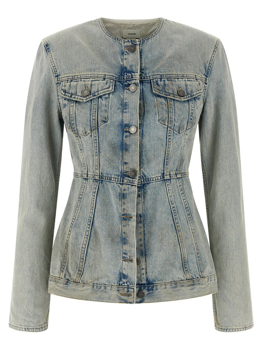 Temple Puffer Jackets Light Blue