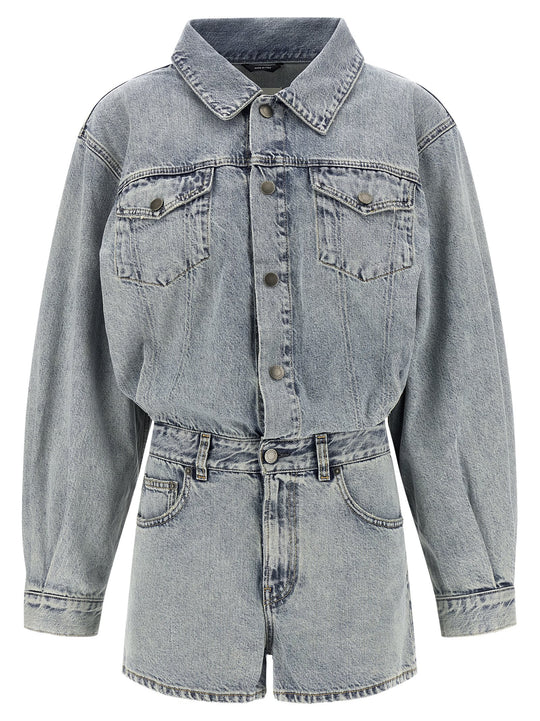 Elle Authentic Lax Puffer Jackets Light Blue