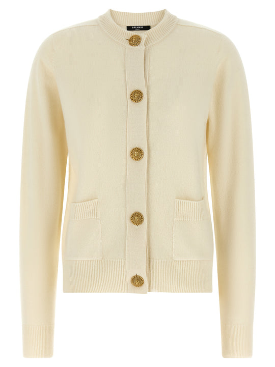 Eco-Cashmere Cardigan Sweaters And Cardigans White