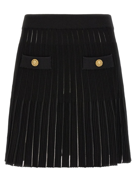 Pleated Skirt Skirts Black