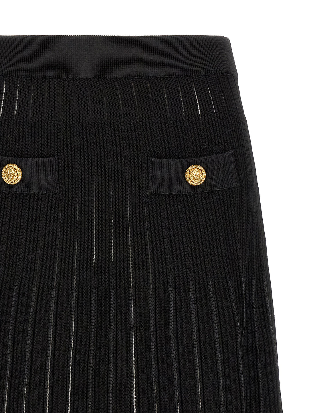 Balmain Pleated Skirt Skirts - Black | 840ed0652d46d07db42bdb095bebf1c1f1120f3a