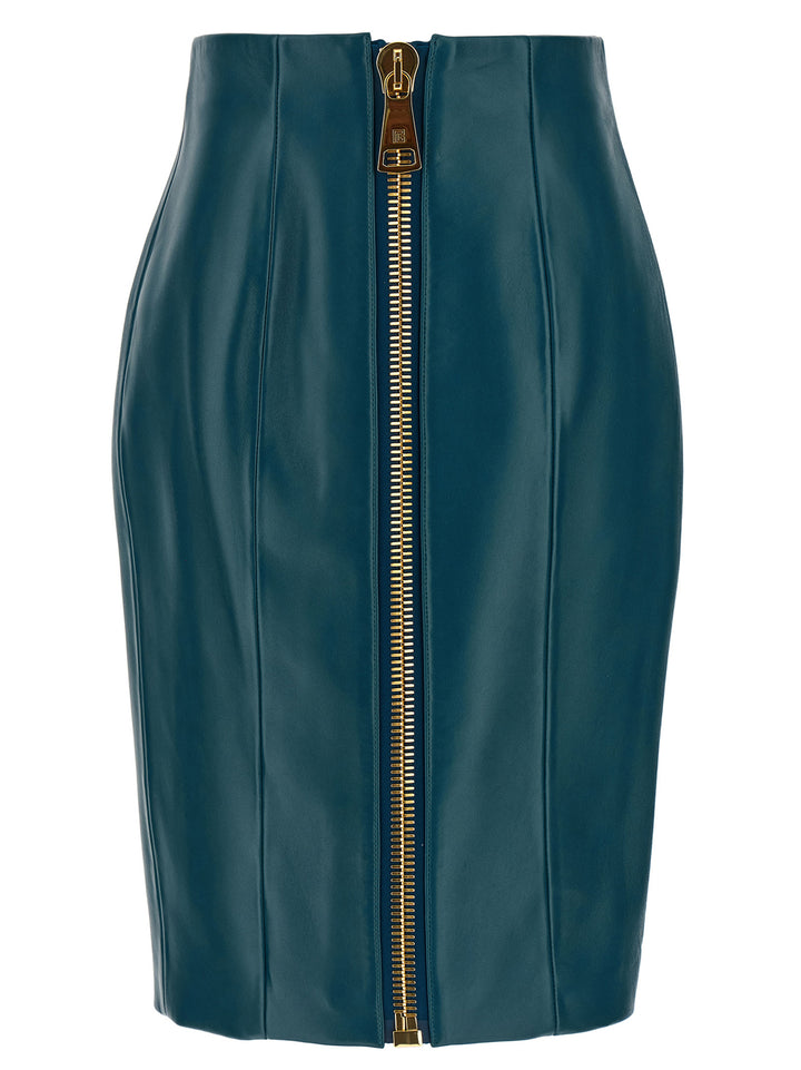 Balmain Xl Zip Skirt Skirts - Blue | d9d80ed9b22be9227540805b7dd453de636268be
