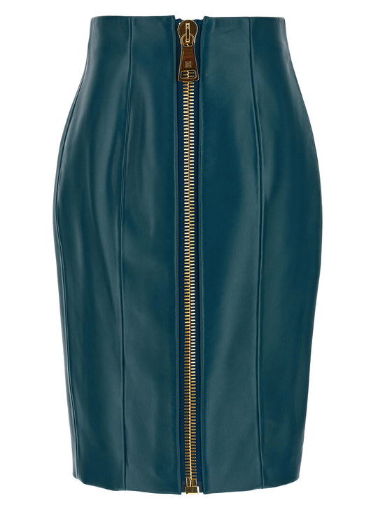 Xl Zip Skirt Skirts Blue