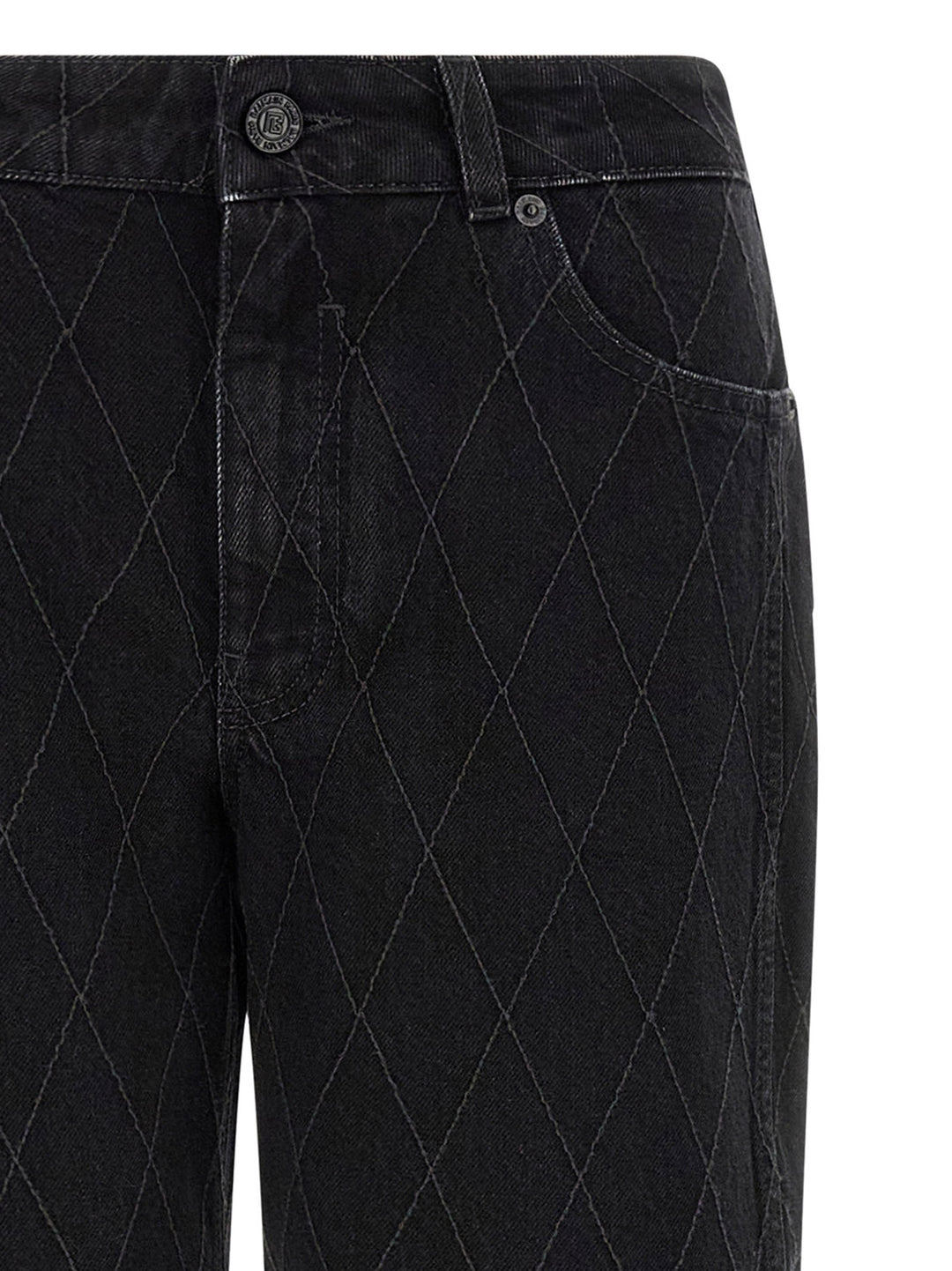 Balmain Diamond-Shaped Jeans - Black | 73ac3b795535127af49ee8f1a68727371bdfbe27