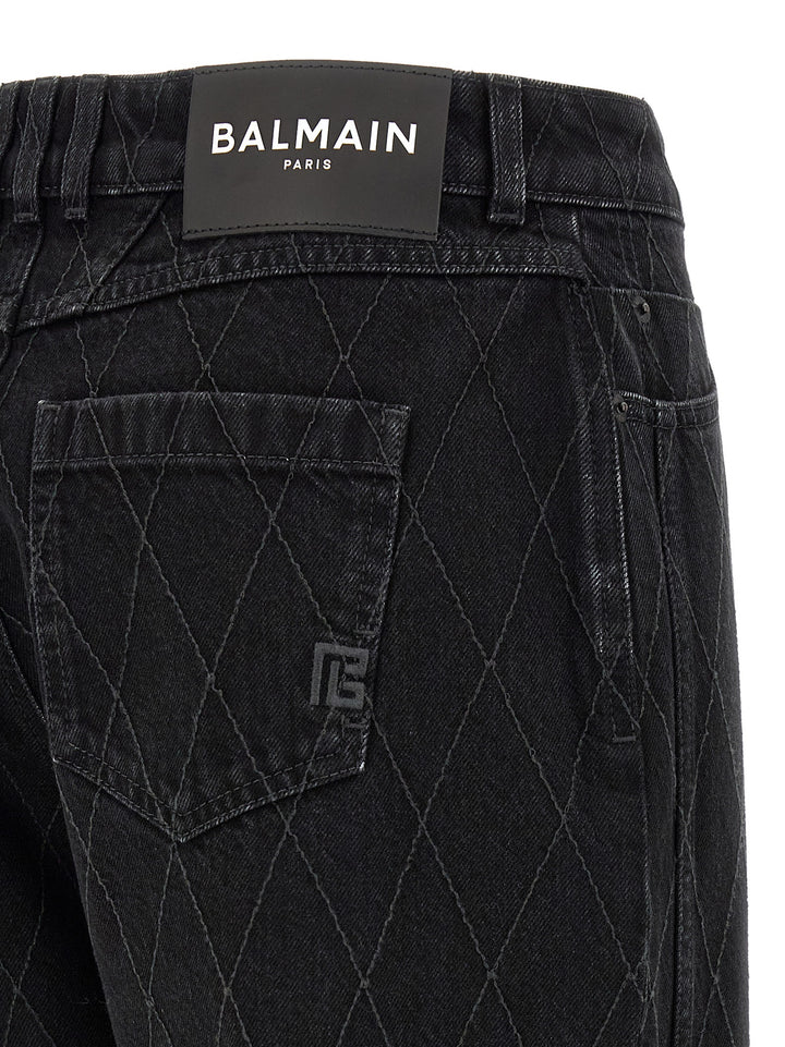 Balmain Diamond-Shaped Jeans - Black | 9b4aa7b8fa40e4a748d9ce20c9337d9965a6a33d